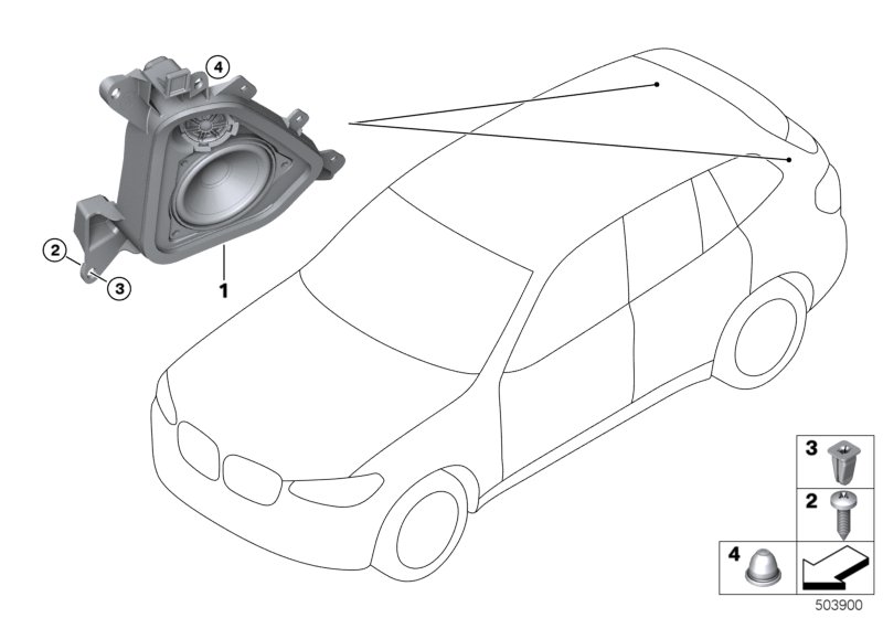 Genuine BMW 65139837731 Speaker Mount, D-Pillar, Left (Inc. X3) | ML Performance UK Car Parts