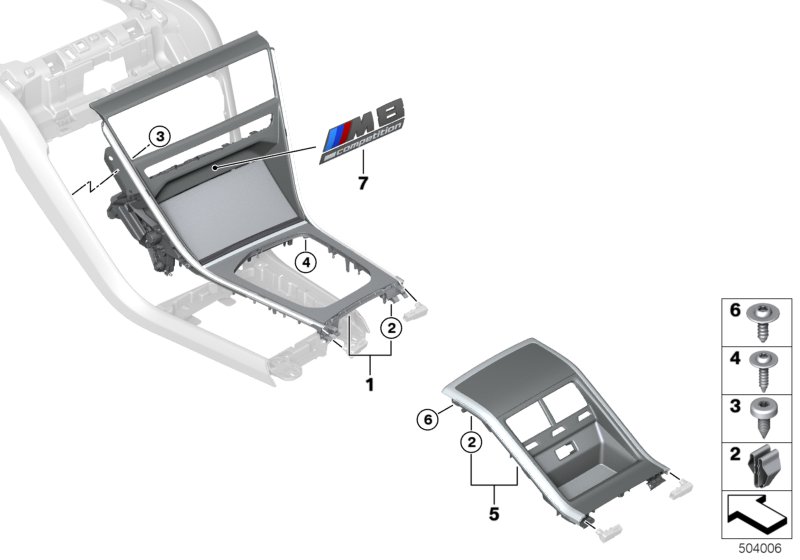 Genuine BMW 51168099529 F93 G16 Decor, Connection Console, Carbon (Inc. 840i, M8 & M850iX) | ML Performance UK Car Parts