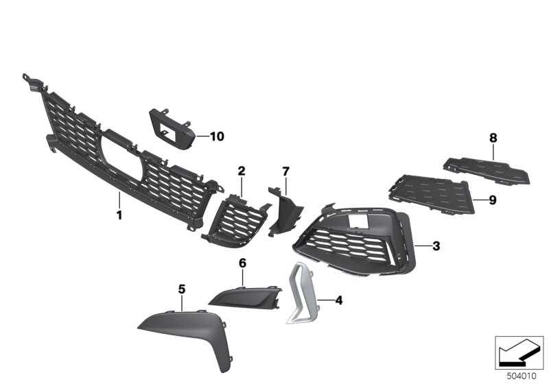 Genuine BMW 51118075605 G20 G21 TriCover, Grill, Left (Inc. M340i & M340iX) | ML Performance UK Car Parts