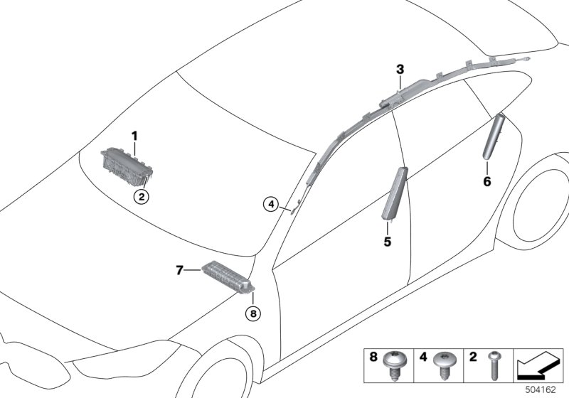 Genuine BMW 51456823069 F44 Knee Protection Airbag Module Left (Inc. 228iX & M235iX) | ML Performance UK Car Parts