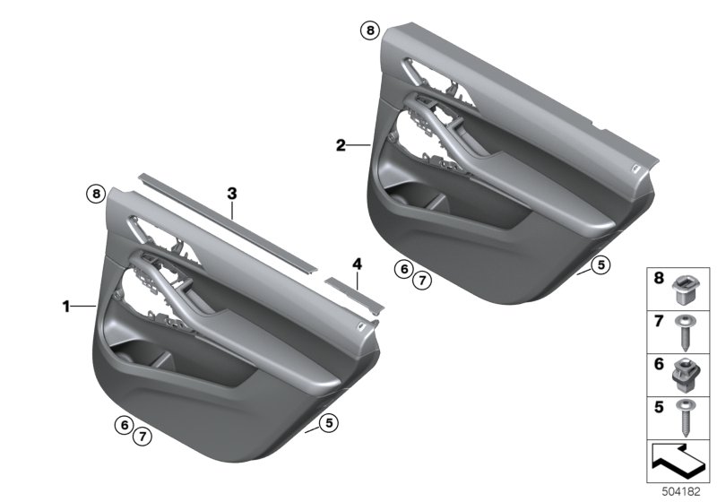 Genuine BMW 51429474270 G07 Door Trim Panel, Rear, Right ELFENBEINWEISS (Inc. X7) | ML Performance UK Car Parts