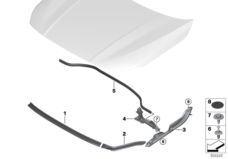 Genuine BMW 51767450920 F40 F44 Seal, Side Panel, Upper Right (Inc. 218i, 228iX & 220d) | ML Performance UK Car Parts