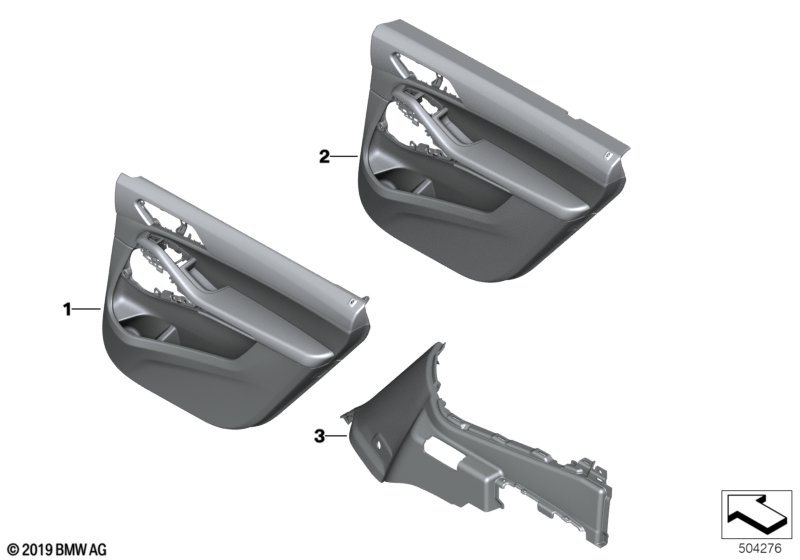 Genuine BMW 51427997569 G07 Door Lining Leather Rear Left COFFEE (Inc. X7) | ML Performance UK Car Parts