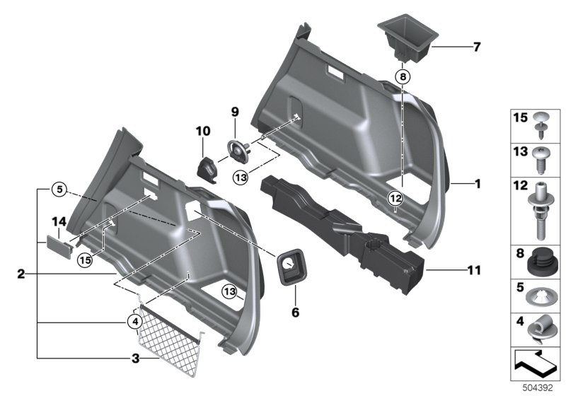 Genuine BMW 51477300988 F45 Foam Insert Trunk, Right (Inc. 218d, 225xe & 216i) | ML Performance UK Car Parts