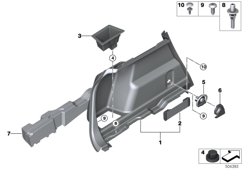 Genuine BMW 51442756902 F45 F56 F46 Expanding Rivet CARBON BLACK (Inc. 225xe) | ML Performance UK Car Parts