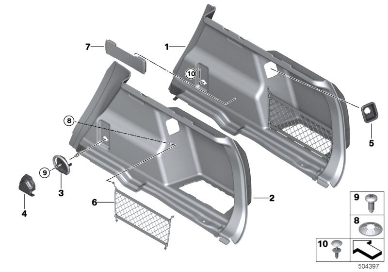 Genuine BMW 51477425644 F48 Right Trunk Trim (Inc. X1 18dX, X1 20dX & X1 20d) | ML Performance UK Car Parts