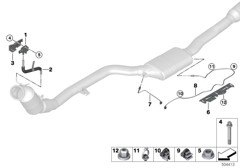 Genuine BMW 11788744990 G32 G30 G12 Temperature Sensor, Exhaust L=890 (Inc. 630i, 540i & 530i) | ML Performance UK Car Parts