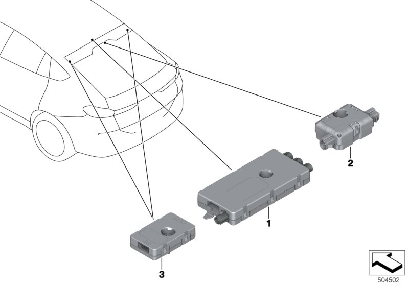 Genuine BMW 65206840283 G06 Antenna Amplifier FM2/DAB (Inc. X6) | ML Performance UK Car Parts