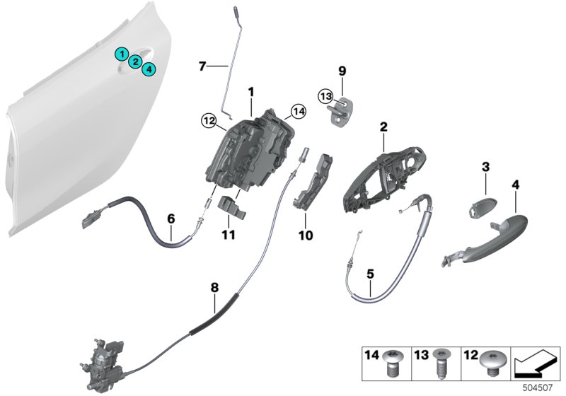 Genuine BMW 51227450414 F93 G16 Automatic Soft Closing, Right SCA (Inc. 840iX, 840i & M850iX) | ML Performance UK Car Parts