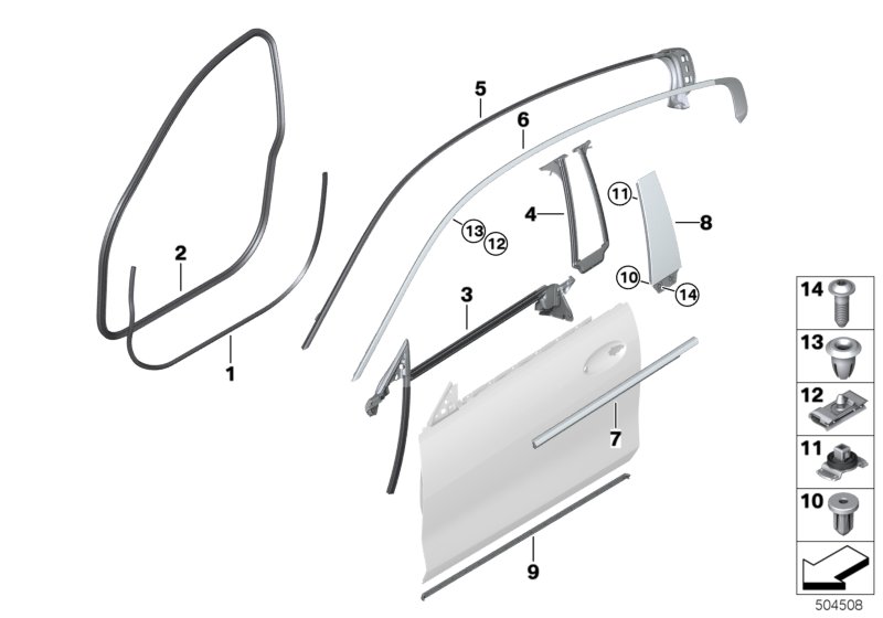 Genuine BMW 51357435453 F93 G16 Seal, B-Pillar, Left (Inc. 840dX, 840iX & M850iX) | ML Performance UK Car Parts