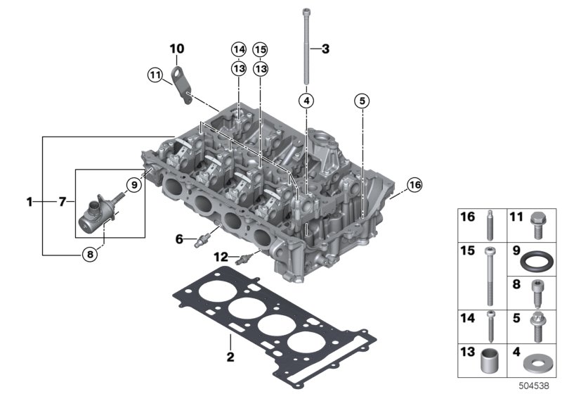 Genuine BMW 11128481577 F44 F39 F40 Cylinder Head Gasket 1,10mm (+0,3) (Inc. M135iX, M235iX & X2 M35iX) | ML Performance UK Car Parts