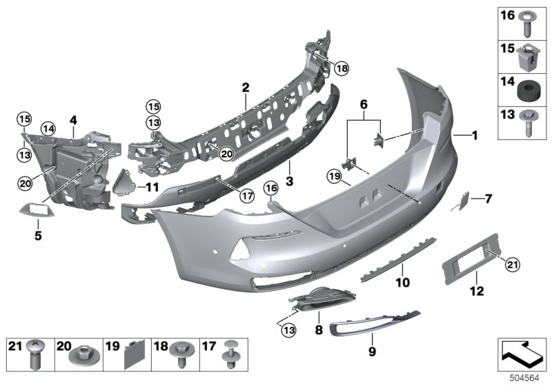 Genuine BMW 51129465377 G16 Kit, Mount For Pdc/Pma Sensor, Rear (Inc. 840dX, 840i & 840iX) | ML Performance UK Car Parts