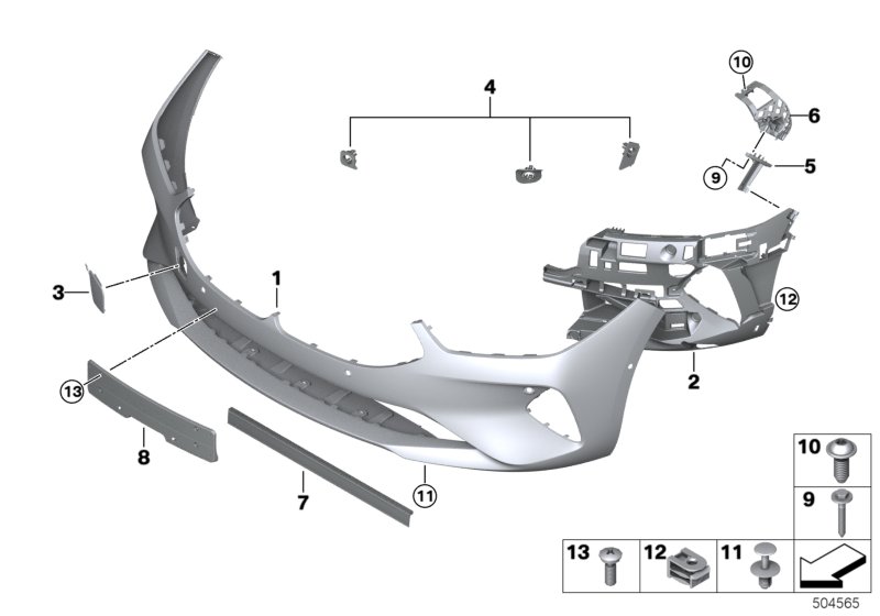 Genuine BMW 51117946650 G16 Trim Panel, Bumper, Front PDC (Inc. 840i, 840dX & 840iX) | ML Performance UK Car Parts