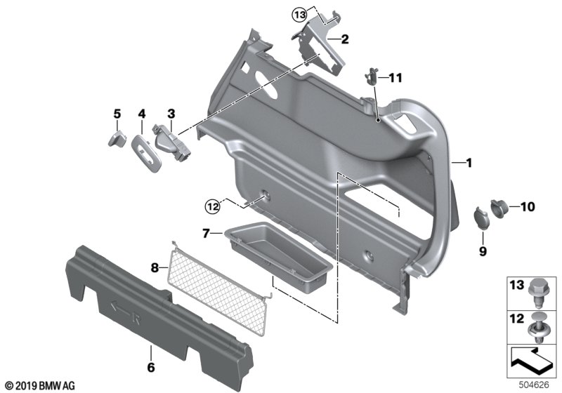 Genuine BMW 51477911777 F44 Trunk Room Net (Inc. 228iX, 220d & M235iX) | ML Performance UK Car Parts