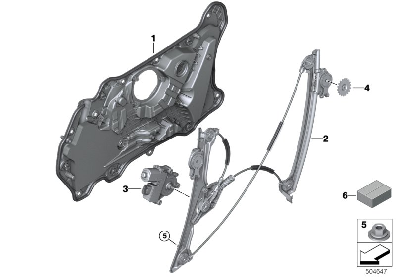 Genuine BMW 51338497031 F93 G16 Window Lifter Without Motor,Front Left (Inc. M850iX, 840i & 840iX) | ML Performance UK Car Parts