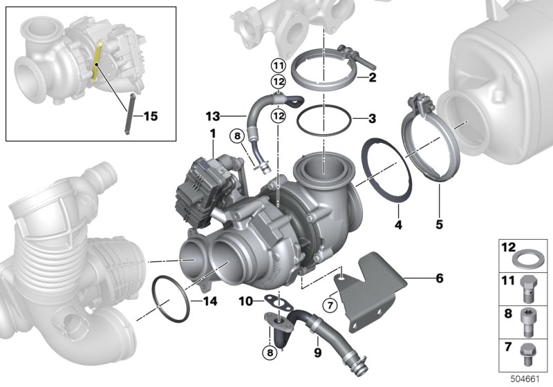 Genuine BMW 11428515003 G11 G20 G05 Oil Pipe Inlet (Inc. 630dX, 330d & 530dX) | ML Performance UK Car Parts