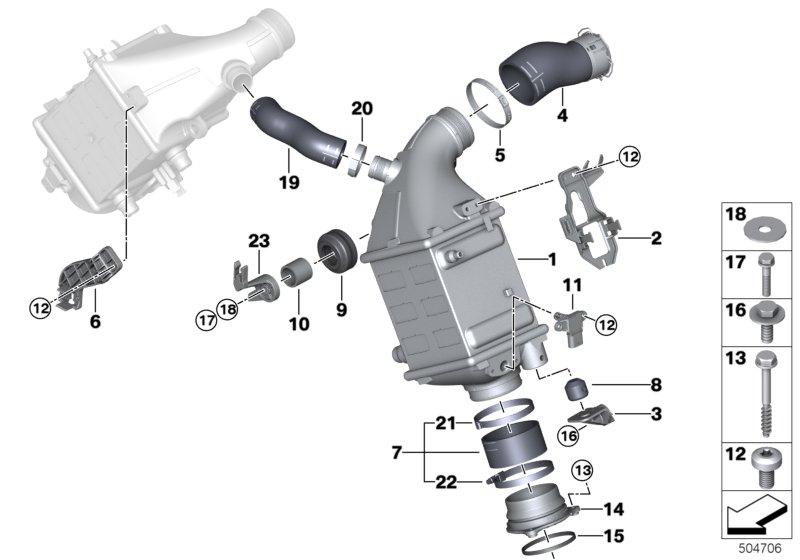 Genuine BMW 17517997297 G12 Charge-Air Cooler ZYL. 5-8 (Inc. ALPINA B7) | ML Performance UK Car Parts