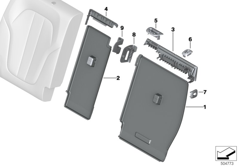 Genuine BMW 52208491152 G05 G07 Trim Latching Lock SCHWARZ (Inc. X5 M50iX, X7 M50iX & X5 45eX) | ML Performance UK Car Parts