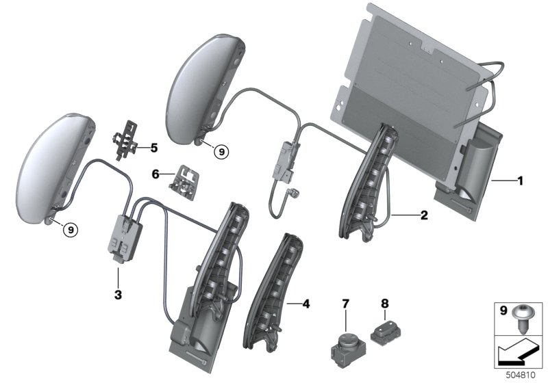 Genuine BMW 52107394865 F45 F46 F48 Backrest Width Adjustment (Inc. 220d, Z4 30i & X1 18i) | ML Performance UK Car Parts