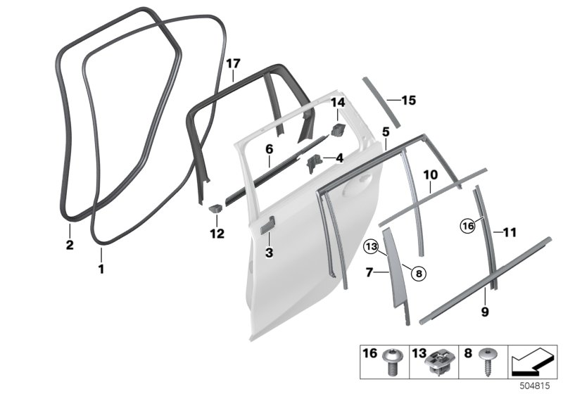 Genuine BMW 51427939715 G21 Cover, Window Frame, Rear Left (Inc. 330i, 320dX & M340iX) | ML Performance UK Car Parts