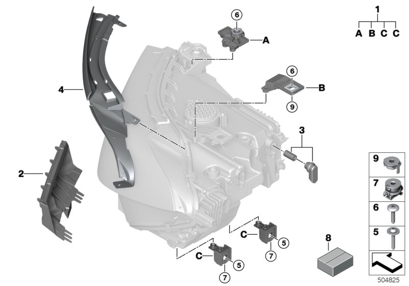 Genuine BMW 63119498651 G15 G16 F91 Repair Kit Headlight (Inc. 840dX, 840i & 840iX) | ML Performance UK Car Parts