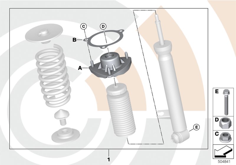 Genuine BMW 33522475056 F15 Repair Kit, Support Bearing, Rear VALUE LINE (Inc. X5 40eX) | ML Performance UK Car Parts