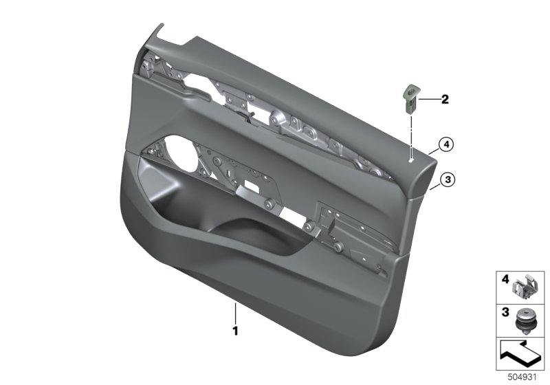 Genuine BMW 51419478919 G32 TriCover, Lock Assembly, Left SCHWARZ (Inc. 620dX, 630d & 640dX) | ML Performance UK Car Parts