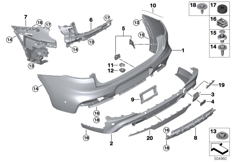 Genuine BMW 51128078843 G02 Trim Panel, Bumper, Rear, Bottom (Inc. X4 20iX, X4 30iX & X4 20dX) | ML Performance UK Car Parts