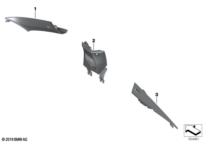 Genuine BMW 51437995865 F92 G15 Trim, A-Pillar, Alcantara, Left NACHTBLAU (Inc. 840i, 840dX & M850iX) | ML Performance UK Car Parts