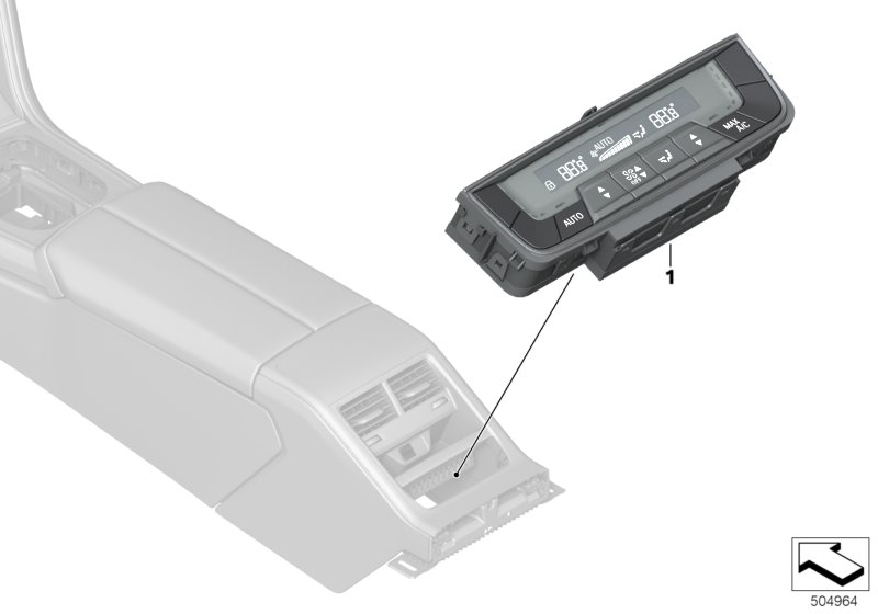 Genuine BMW 61319462515 G16 G05 G07 Climate Control Panel, Rear (Inc. X5) | ML Performance UK Car Parts