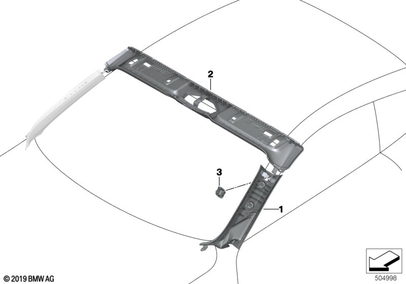 Genuine BMW 51467994976 F91 G14 Finisher, Windscreen Panel, Leather Top TARTUFO (Inc. 840i, M8 & M850iX) | ML Performance UK Car Parts