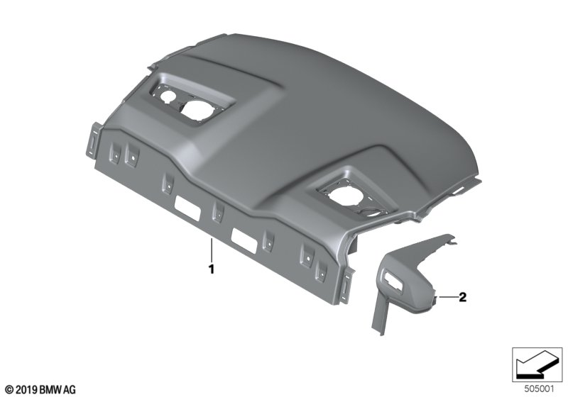 Genuine BMW 51467994601 F92 G15 Rear Window Shelf In Alcantara NACHTBLAU (Inc. 840iX, M8 & M850iX) | ML Performance UK Car Parts