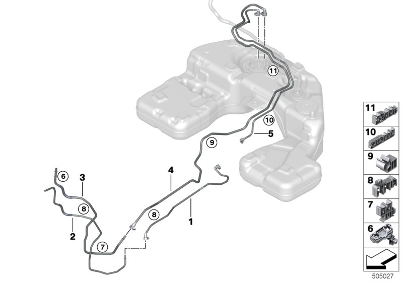 Genuine BMW 16118487486 G07 Clip (Inc. X7 30dX & X7 M50dX) | ML Performance UK Car Parts