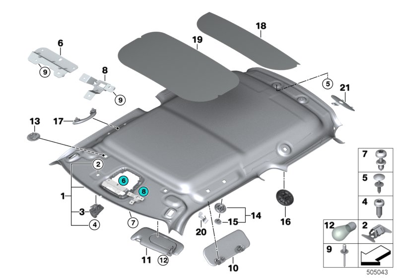 Genuine BMW Mini 51447370970 F56 Deformation Panel, Headliner, Right (Inc. JCW, Cooper SE & Cooper S) | ML Performance UK Car Parts