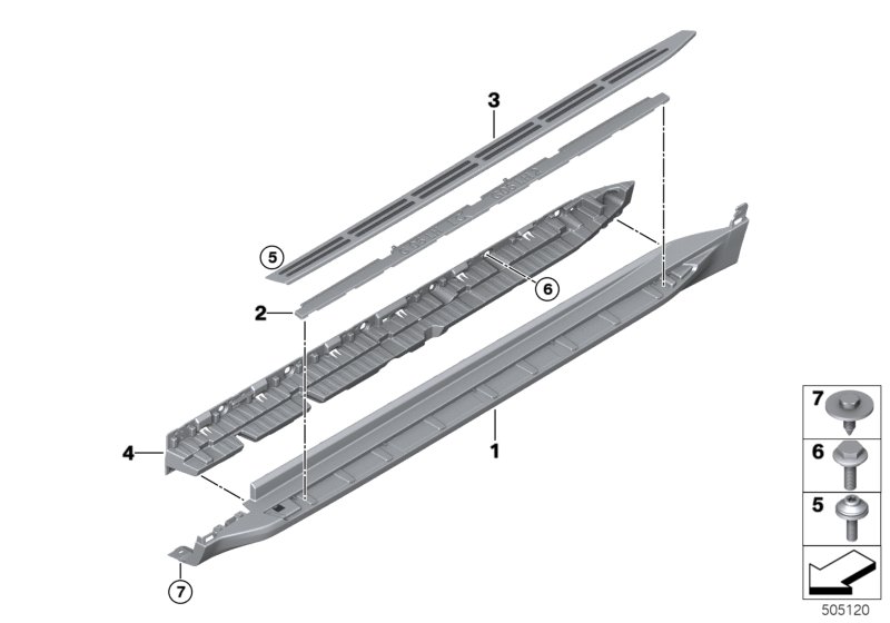 Genuine BMW 51777469426 G06 Running Board, Rocker Panel, Right (Inc. X6 30iX, X6 40iX & X6 40i) | ML Performance UK Car Parts