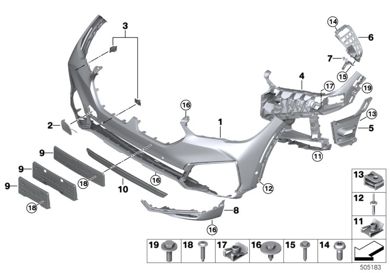 Genuine BMW 51119463095 G06 Set Of Mounts, Front Pdc / Pma Sensor (Inc. X6) | ML Performance UK Car Parts