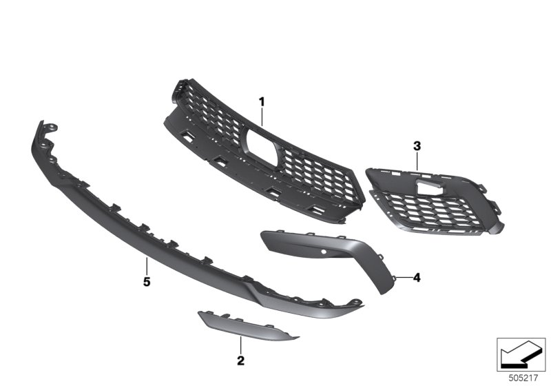 Genuine BMW 51118070757 F92 F93 F91 Grill, Air Intake, Open, Left -M- (Inc. M8) | ML Performance UK Car Parts