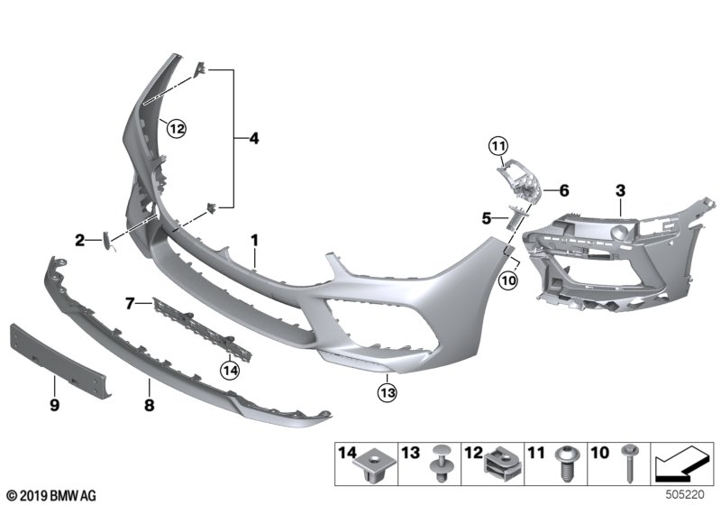 Genuine BMW 51118070762 F93 F92 F91 Insert, Bumper Front Right -M- (Inc. M8) | ML Performance UK Car Parts