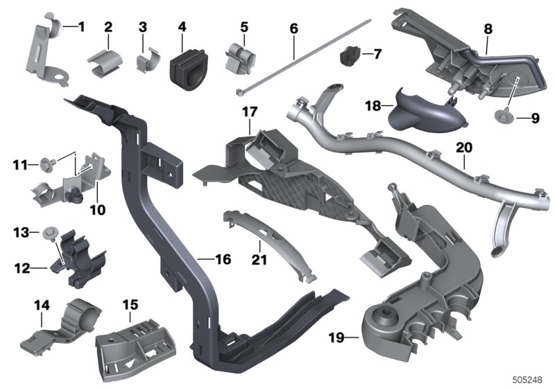 Genuine BMW 12527598261 F34 F30 F32 Cable Holder (Inc. 335iX, 435iX & 335i) | ML Performance UK Car Parts