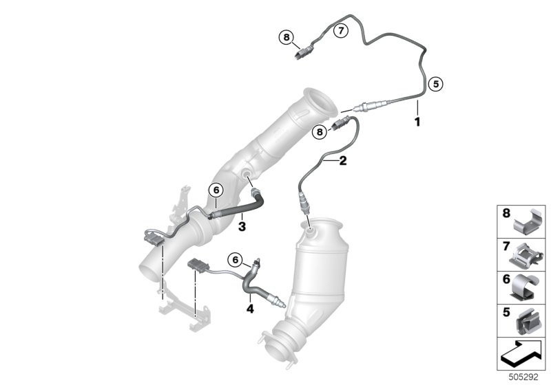 Genuine BMW 11787848483 F83 F80 F82 Regulating Lambda Probe L=480mm (Inc. M4, M4 CS & M2 Competition) | ML Performance UK Car Parts