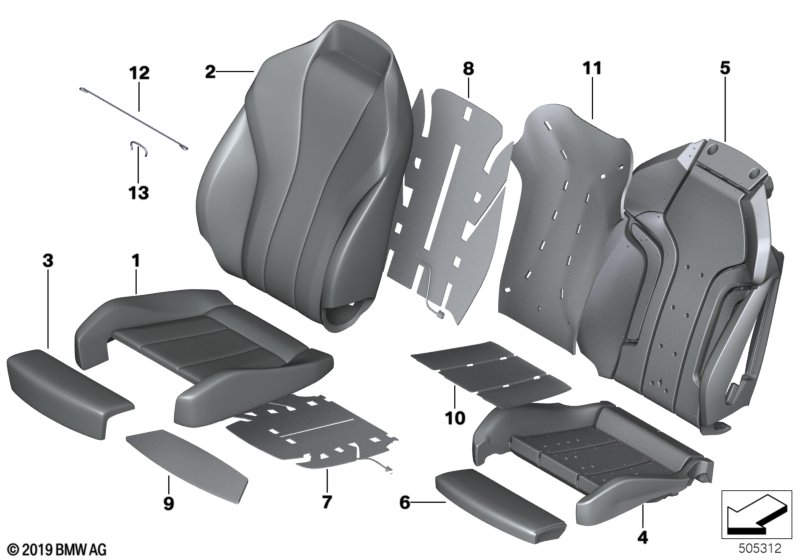 Genuine BMW 52108072076 G15 F92 F91 Support, Climate Seat Backrest (Inc. 840dX, 840iX & M8) | ML Performance UK Car Parts