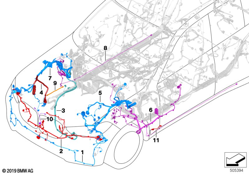 Genuine BMW 61118715382 G05 G06 Rep. Wiring Harness For Electric Fan 850W (Inc. X5 & X6 40iX) | ML Performance UK Car Parts