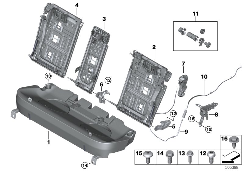 Genuine BMW 52209892242 G05 Bowden Cable Release For Trunk (Inc. X5) | ML Performance UK Car Parts