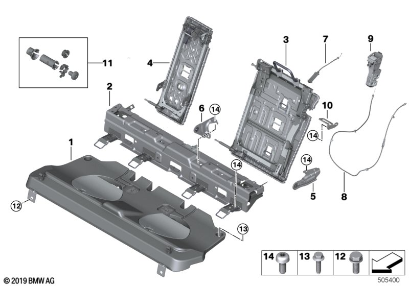 Genuine BMW 52207484206 G06 Bowden Cable Release (Inc. X6) | ML Performance UK Car Parts