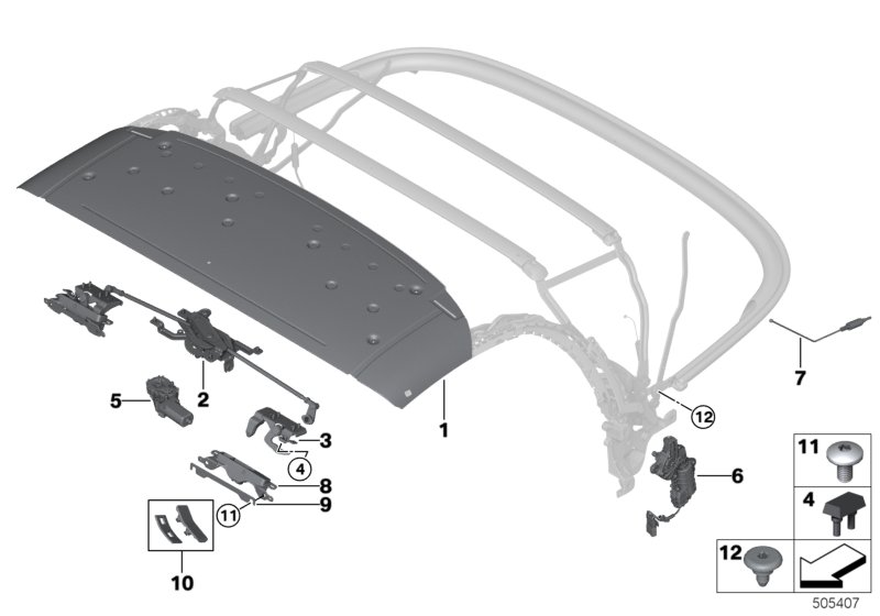 Genuine BMW 54347434511 G29 Drive Convertible Top Left (Inc. Z4) | ML Performance UK Car Parts