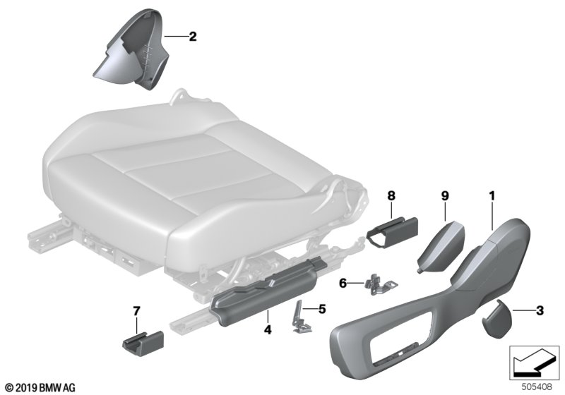 Genuine BMW 52107940020 G16 Seat Trim Outer Right ELFENBEINWEISS (Inc. 840i, M850iX & 840iX) | ML Performance UK Car Parts