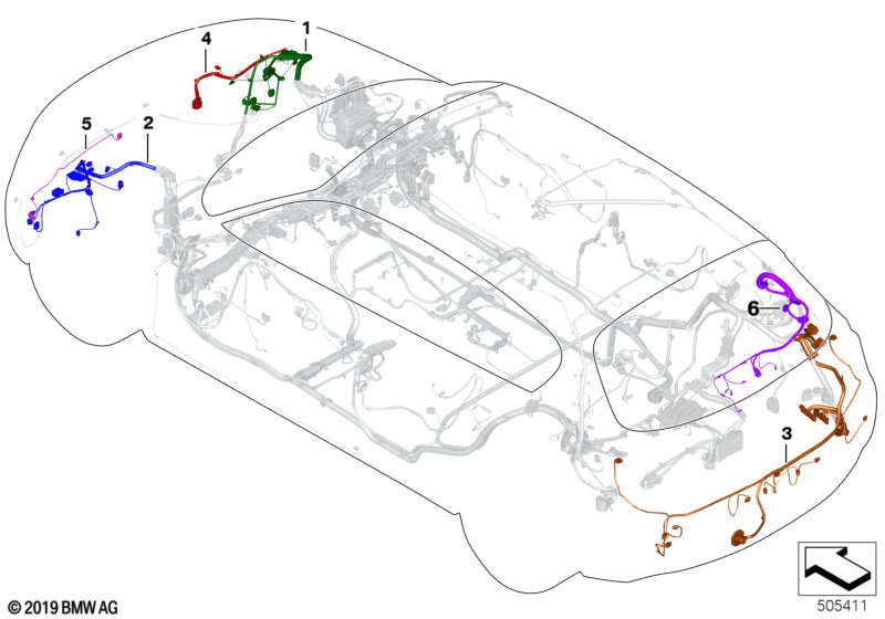 Genuine BMW 61128797582 F22 F87 Wiring Trunk Lid (Inc. 220d, 220i & M2 Competition) | ML Performance UK Car Parts