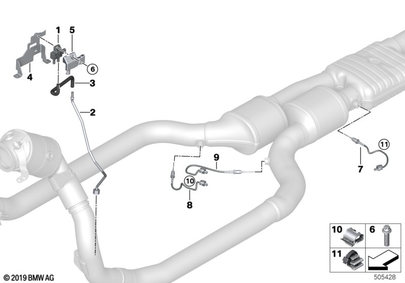 Genuine BMW 11789488328 G07 Temperature Sensor, Exhaust ZYL. 1-4 (Inc. X7 M50iX) | ML Performance UK Car Parts