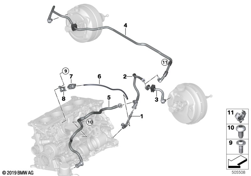 Genuine BMW 11668654621 G01 Vacuum Pipe (Inc. X3 30eX) | ML Performance UK Car Parts