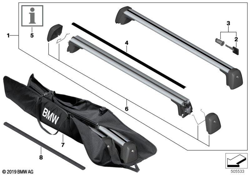 Genuine BMW 82712414373 Railing Carrier (Inc. X3) | ML Performance UK Car Parts